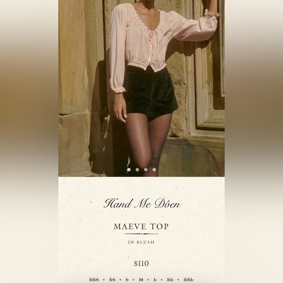 ✨💋SOLD💋 🌸🎀DÔEN ‘Maeve’ Organic Cotton Scalloped Edged Long Sleeve Top M✨ - Picture 8 of 16